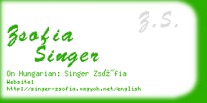 zsofia singer business card